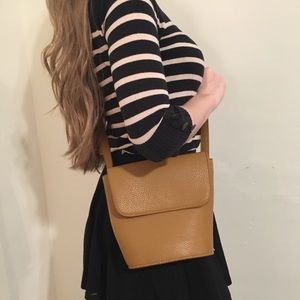 Tan Adjustable Midsize Crossbody Purse